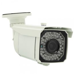 1/3 Sony CMOS 1300TVL NTSC 2.8-12mm 66-LED Infrared Nightvision IR-CUT Zooming Waterproof Outdoor Bullet Security Camera White