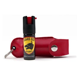 Guard Dog Hard Case Keychain Pepper Spray - Red