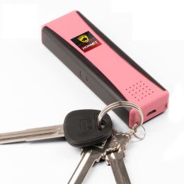 Guard Dog LED Stun Gun Keychain 120dB Alarm - Recharge Pink