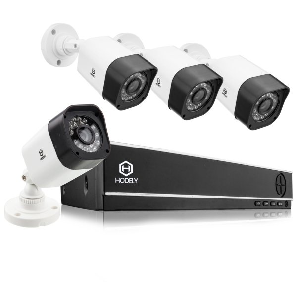 8-Channel H.264 1080P HDMI 24-LED Infrared Night Vision Waterproof DVR Kit with 4pcs 1/4" Color CMOS 1500TVL Cameras US Plug