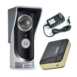 Danmini WF-Doorbell-I WiFi Video Doorbell with Remote Control Unlock US Plug Silver & Black