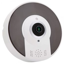 HD 960P 1.3MP Full Panorama Wireless 360-Degree Visual Angle CAM Round VR Camera US Plug White & Black