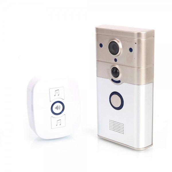ZJ008 100W Wireless WiFi Visible Visual Doorbell Golden